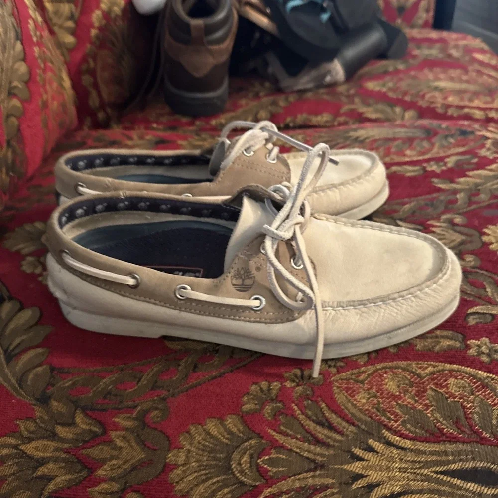 Timberland Dock Shoes 8 M Men's Beige And Tan